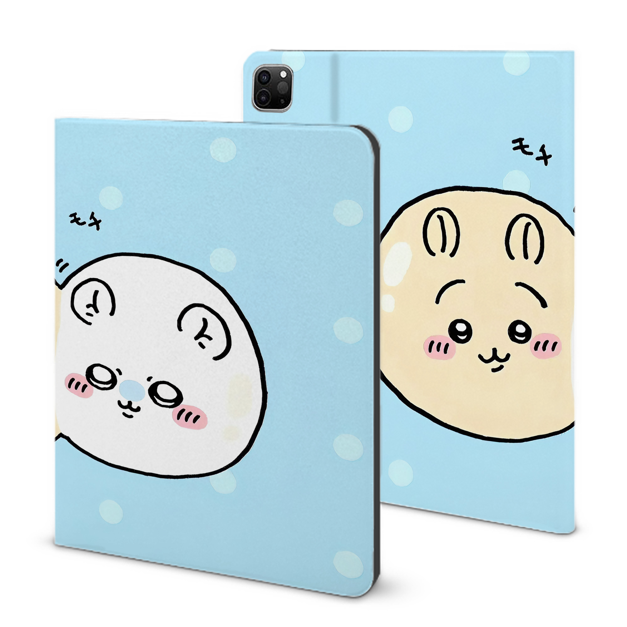 （画像用） ちいかわ Chii-kawa IPad ケース ブック型 PUレザー TPU 耐衝撃 軽量 薄型 ペン収納なし 全面保護 IPad 各モデル対応